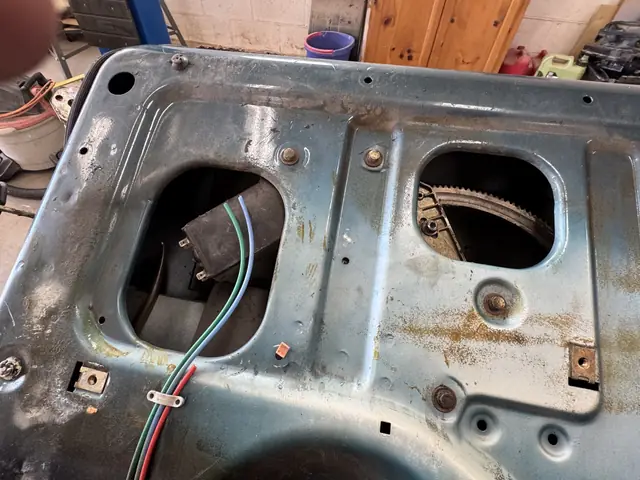 Inside the door shell